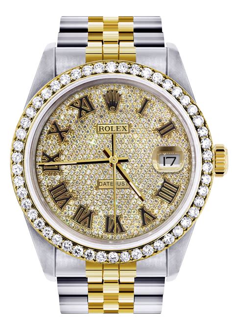 full diamond gold rolex|Rolex full diamond watch price.